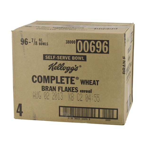 Kelloggs Kellogg's All Bran Complete Wheat Flakes Cereal .88 oz. Bowl, PK96 3800000696 - main